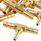 LTWFITTING Brass Barb Tee Fitting 1/4 inch x 1/4 inch x 1/8 inch ID Hose for Water Fuel Boat (Pack of 200)