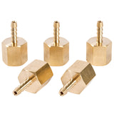 LTWFITTING Brass Barb Fitting Coupler 1/8-Inch Hose ID x 1/4-Inch Female NPT Fuel Gas Water(Pack of 5)