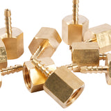LTWFITTING Brass Barb Fitting Coupler 1/8-Inch Hose ID x 1/4-Inch Female NPT Fuel Gas Water(Pack of 25)