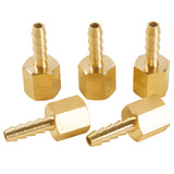 LTWFITTING Brass Fitting Coupler 3/16-Inch Hose Barb x 1/8-Inch Female NPT Fuel Gas Water(Pack of 5)