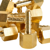 LTWFITTING Brass Fitting Coupler 3/16-Inch Hose Barb x 1/8-Inch Female NPT Fuel Gas Water(Pack of 500)