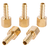 LTWFITTING Brass Fitting Coupler 1/4-Inch Hose Barb x 1/8-Inch Female NPT Fuel Water(Pack of 5)