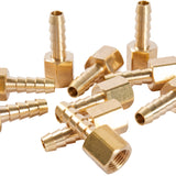 LTWFITTING Brass Fitting Coupler 1/4-Inch Hose Barb x 1/8-Inch Female NPT Fuel Water(Pack of 25)