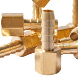 LTWFITTING Brass Fitting Coupler 1/4-Inch Hose Barb x 1/8-Inch Female NPT Fuel Water(Pack of 500)