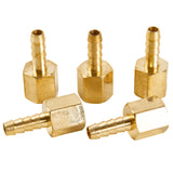 LTWFITTING Brass Fitting Coupler 1/4-Inch Hose Barb x 1/4-Inch Female NPT Fuel Water Boat(Pack of 5)