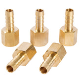 LTWFITTING Brass Fitting Coupler 5/16-Inch Hose Barb x 1/4-Inch Female NPT Fuel Water Boat(Pack of 5)