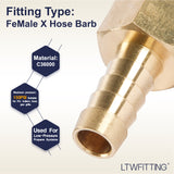 LTWFITTING Brass Fitting Coupler 5/16-Inch Hose Barb x 1/4-Inch Female NPT Fuel Water Boat(Pack of 300)