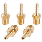 LTWFITTING Brass Barbed Fitting Coupler/Connector 1/8-Inch Hose Barb x 1/8-Inch Male NPT (Pack of 5)