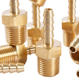 LTWFITTING Brass Barbed Fitting Coupler/Connector 1/8-Inch Hose Barb x 1/8-Inch Male NPT (Pack of 500)