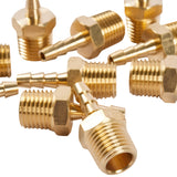 LTWFITTING Brass Fitting Coupler 3/16-Inch Hose Barb x 1/4-Inch Male NPT Fuel Gas Water(Pack of 25)