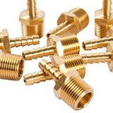LTWFITTING Brass Barb Fitting Coupler/Connector 1/4-Inch Hose ID x 3/8-Inch Male NPT Fuel(Pack of 20)