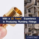 LTWFITTING Brass Barb Fitting Coupler/Connector 1/4-Inch Hose ID x 1/2-Inch Male NPT Fuel(Pack of 30)