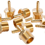 LTWFITTING Brass Barb Fitting Coupler/Connector 1/4-Inch Hose ID x 1/2-Inch Male NPT Fuel(Pack of 30)