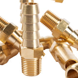 LTWFITTING Brass Fitting Coupler 5/16-Inch Hose Barb x 1/8-Inch Male NPT Fuel Gas Water(Pack of 100)