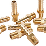 LTWFITTING Brass Fitting Coupler 5/16-Inch Hose Barb x 1/8-Inch Male NPT Fuel Gas Water(Pack of 25)
