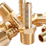 LTWFITTING Brass Fitting Coupler 5/16-Inch Hose Barb x 1/4-Inch Male NPT Fuel Gas Water(Pack of 100)
