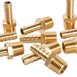 LTWFITTING Brass Fitting Coupler 5/16-Inch Hose Barb x 1/4-Inch Male NPT Fuel Gas Water(Pack of 25)