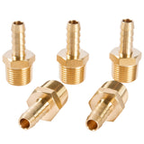 LTWFITTING Brass Fitting Coupler 5/16-Inch Hose Barb x 3/8-Inch Male NPT Fuel Gas Water(Pack of 5)