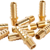 LTWFITTING Brass Fitting Coupler 3/8-Inch Hose Barb x 1/8-Inch Male NPT Fuel Gas Water(Pack of 25)