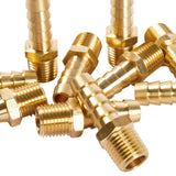 LTWFITTING 3/8-Inch Hose Barb x 1/4-Inch Male NPT Brass Coupler/Connector Fitting Fuel Gas(Pack of 25)