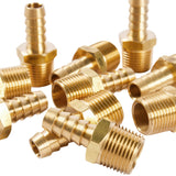LTWFITTING Brass Barb Fitting Coupler/Connector 3/8-Inch Hose ID x 3/8-Inch Male NPT Fuel(Pack of 20)