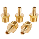 LTWFITTING Brass Barb Fitting Coupler 3/8-Inch Hose ID x 1/2-Inch Male NPT Fuel Gas Water(Pack of 5)