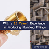 LTWFITTING Brass Barb Fitting Coupler 3/8-Inch Hose ID x 3/4-Inch Male NPT Fuel Gas Water(Pack of 25)