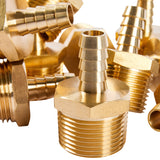 LTWFITTING Brass Barb Fitting Coupler 3/8-Inch Hose ID x 3/4-Inch Male NPT Fuel Gas Water(Pack of 100)