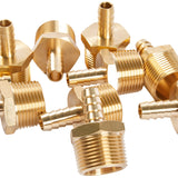 LTWFITTING Brass Barb Fitting Coupler 3/8-Inch Hose ID x 3/4-Inch Male NPT Fuel Gas Water(Pack of 25)