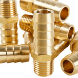 LTWFITTING Brass Fitting Connector 1/2-Inch Hose Barb x 1/4-Inch NPT Male Fuel Gas Water(Pack of 300)