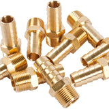 LTWFITTING Brass Fitting Connector 1/2-Inch Hose Barb x 3/8-Inch NPT Male Fuel Gas Water(Pack of 25)