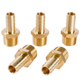 LTWFITTING Brass Fitting Connector 1/2-Inch Hose Barb x 1/2-Inch NPT Male Fuel Gas Water(Pack of 5)