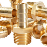 LTWFITTING Brass Fitting Connector 1/2-Inch Hose Barb x 1/2-Inch NPT Male Fuel Gas Water(Pack of 150)