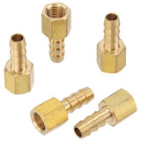 LTWFITTING Brass Flare Tube Fitting 5/16 Inch Hose ID x 1/4 Inch Female 45 Deg Nut Union (Pack of 5)