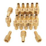LTWFITTING Brass Flare Tube Fitting 3/8 Inch Hose ID x 5/16 Inch Female 45 Deg Nut Union (Pack of 25)