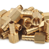 LTWFITTING Brass Flare Tube Fitting 3/8 Inch Hose ID x 5/16 Inch Female 45 Deg Nut Union (Pack of 400)