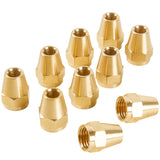 Brass 3/16 Inch OD Short SAE 45 Deg Flare Nut,Brass Flare Tube Fitting(Pack of 10)