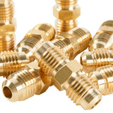 LTWFITTING Brass 1/4 Inch OD Flare Union,Brass Flare Tube Fitting(Pack of 30)