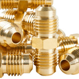 LTWFITTING Brass 1/4 Inch OD Flare Union,Brass Flare Tube Fitting(Pack of 500)