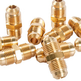 LTWFITTING Brass 3/8 Inch OD Flare Union,Brass Flare Tube Fitting(Pack of 25)
