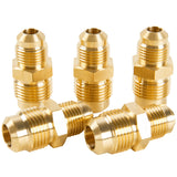 LTWFITTING Brass 1/2 Inch OD x 3/8 Inch OD Flare Reducing Union,Brass Flare Tube Fitting(Pack of 5)