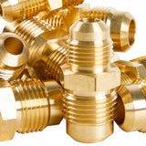 LTWFITTING Brass 1/2 Inch OD x 3/8 Inch OD Flare Reducing Union,Brass Flare Tube Fitting(Pack of 200)