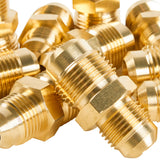 LTWFITTING Brass 1/2 Inch OD x 3/8 Inch OD Flare Reducing Union,Brass Flare Tube Fitting(Pack of 25)