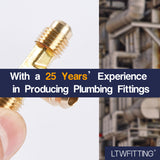 LTWFITTING Brass 1/4 Inch OD Flare Tee,Brass Flare Tube Fitting(Pack of 300)