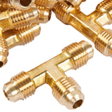 LTWFITTING Brass 1/4 Inch OD Flare Tee,Brass Flare Tube Fitting(Pack of 300)