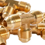 LTWFITTING Brass 3/8 Inch OD Flare Tee,Brass Flare Tube Fitting(Pack of 150)