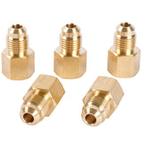 LTWFITTING Brass Flare 5/16 Inch OD x 1/4 Inch Female NPT Female Connector Tube Fitting(Pack of 5)