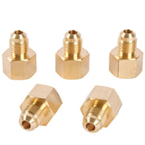 LTWFITTING Brass Flare 5/16 Inch OD x 3/8 Inch Female NPT Female Connector Tube Fitting(Pack of 5)
