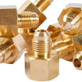 LTWFITTING Brass Flare 5/16 Inch OD x 3/8 Inch Female NPT Female Connector Tube Fitting(Pack of 300)