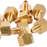 LTWFITTING Brass Flare 5/16 Inch OD x 1/2 Inch Female NPT Female Connector Tube Fitting(Pack of 30)
